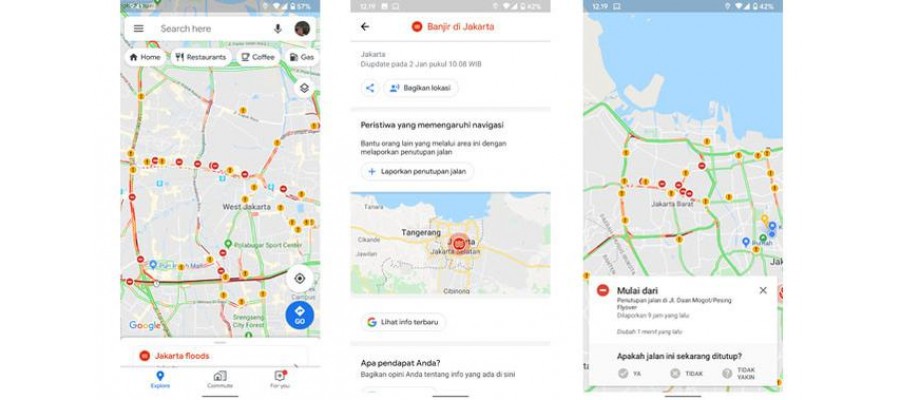 Tips Cek Titik Banjir Jakarta Menggunakan Google Maps Tips Cek Titik Banjir Jakarta Menggunakan Google Maps